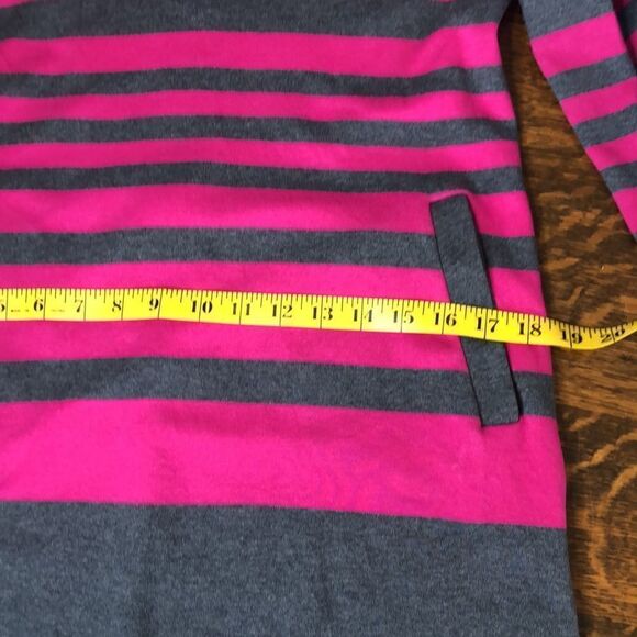 Joan Vass Gray and Pink Cotton Knit Sheath Dress - Picture 10 of 12